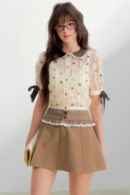 Retro Polka Dot Blouse