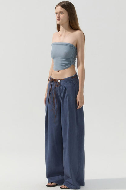 Vintage Blue Wide-Leg Pants