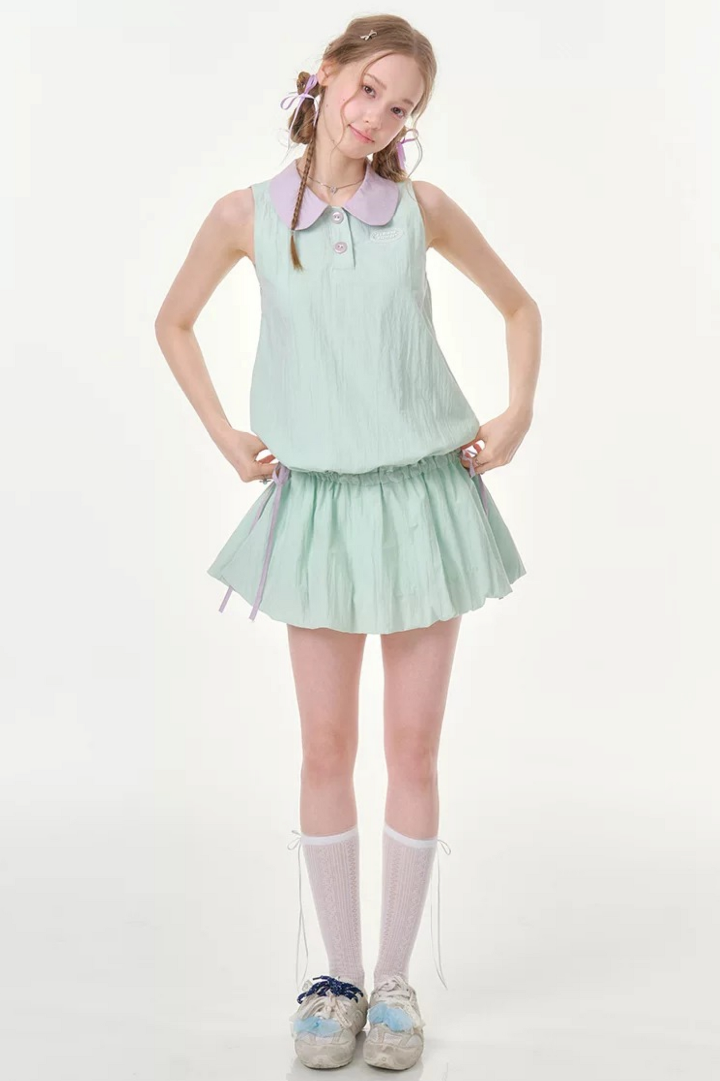 Mint Green Doll Collar Dress