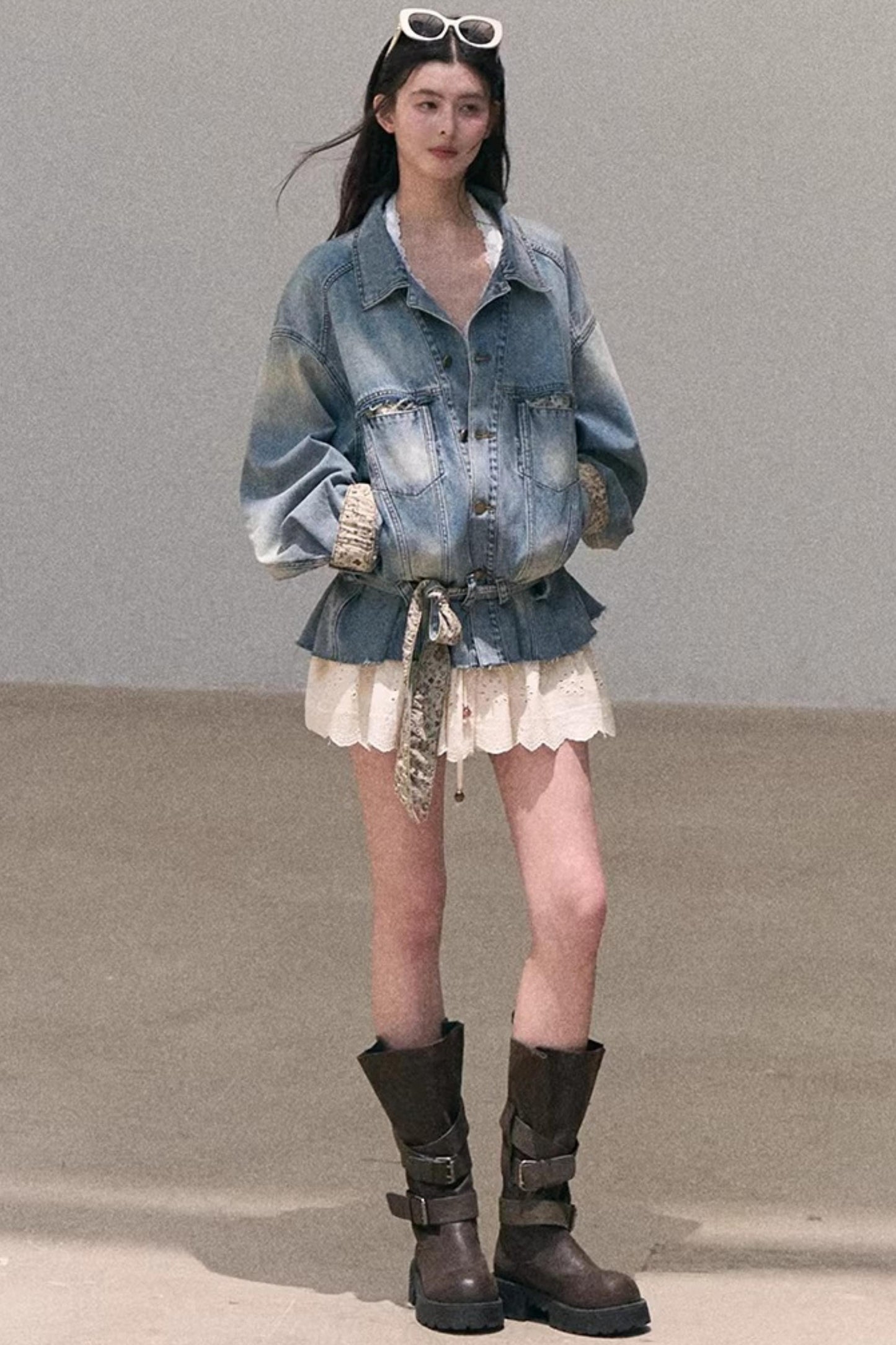 Vintage-Jeansjacke mit Waschung