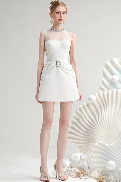 Chic Drill Collar Bodycon Dress