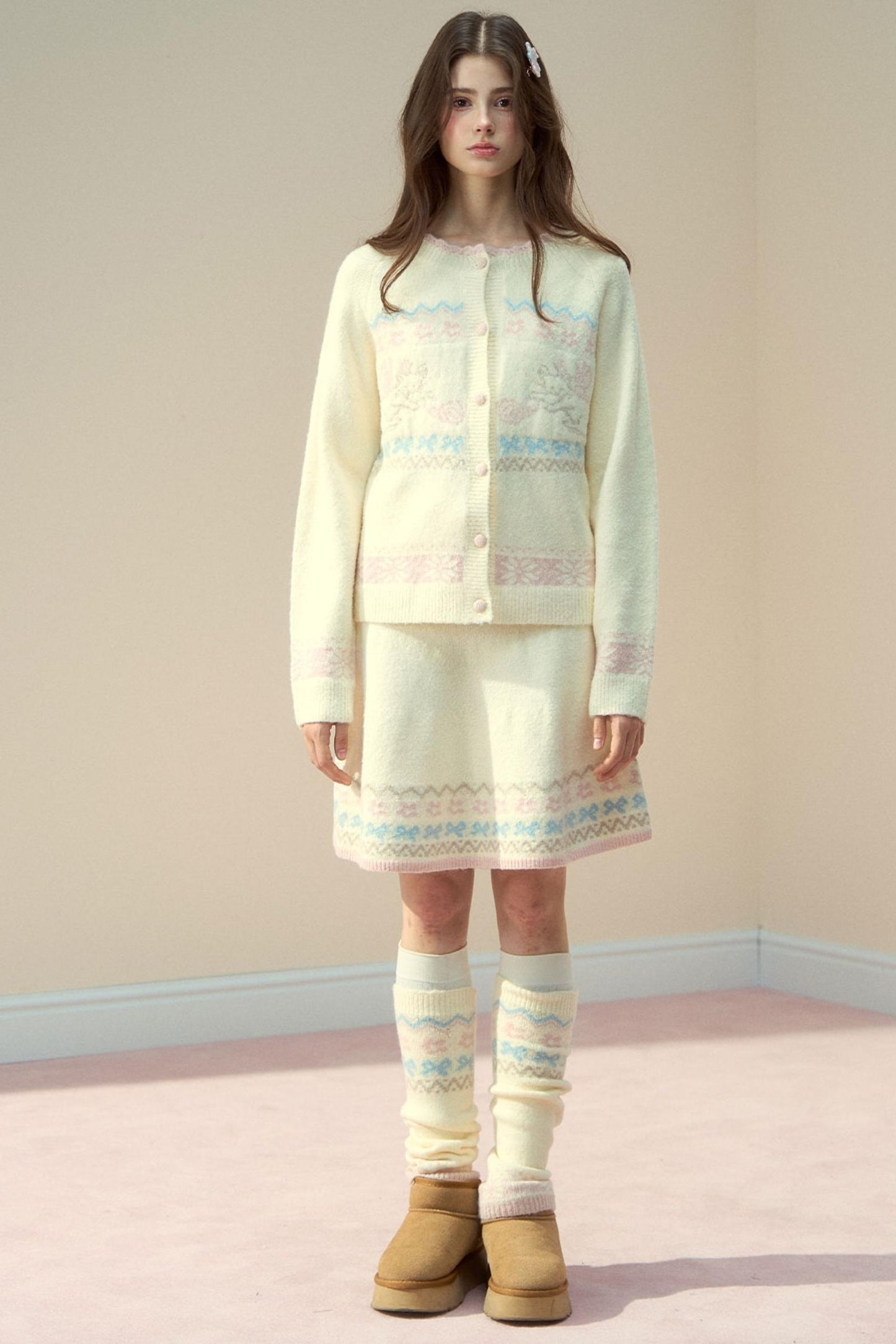 Sunset Fair Knitted Top & Skirt Set-Up