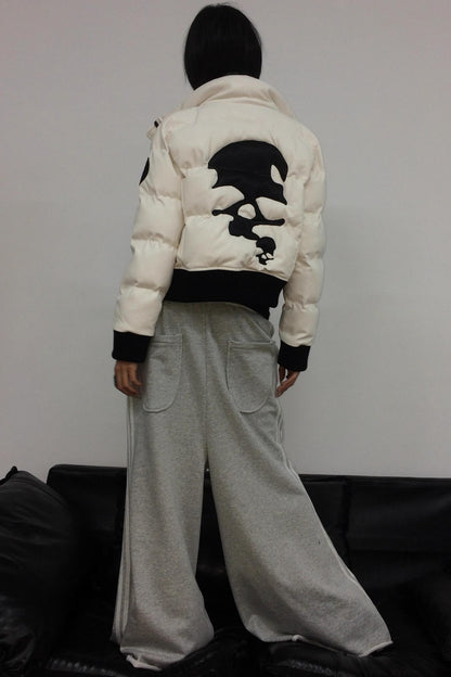 Unisex Leather Fur Collar Jacket