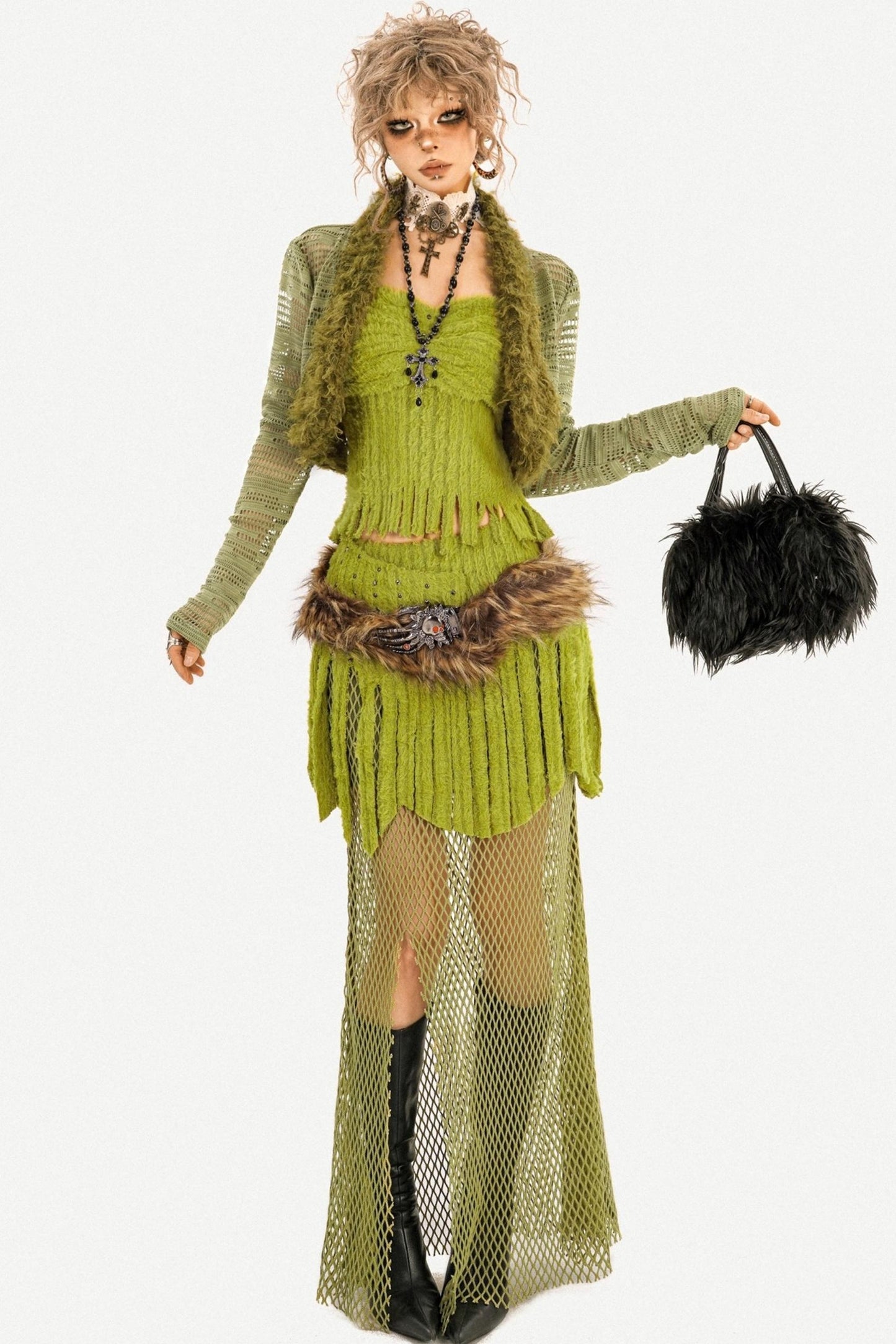 Ultra-Avant-Garde Frayed Cardigan