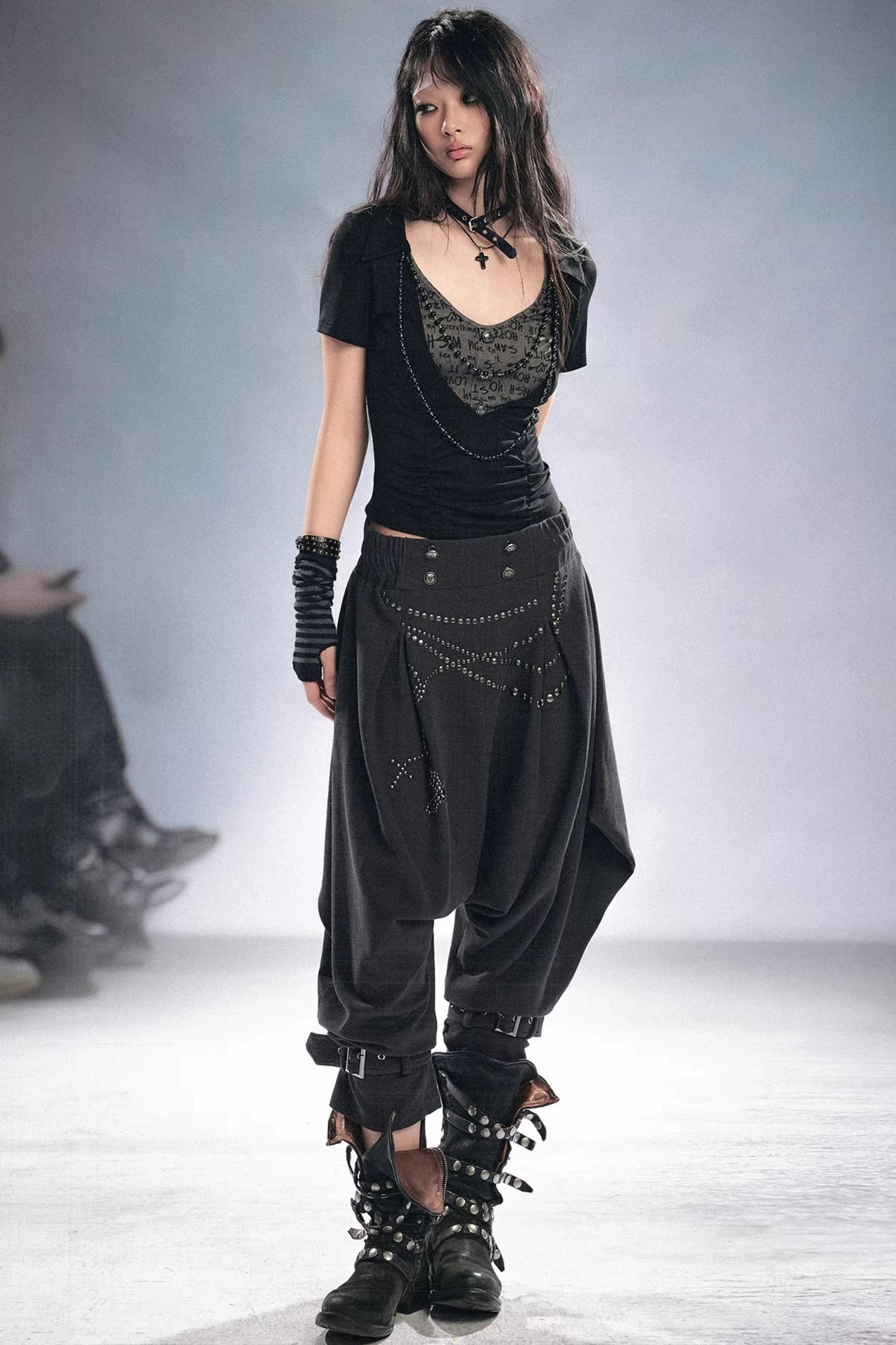 Punk Echo Faux Two-Piece Top