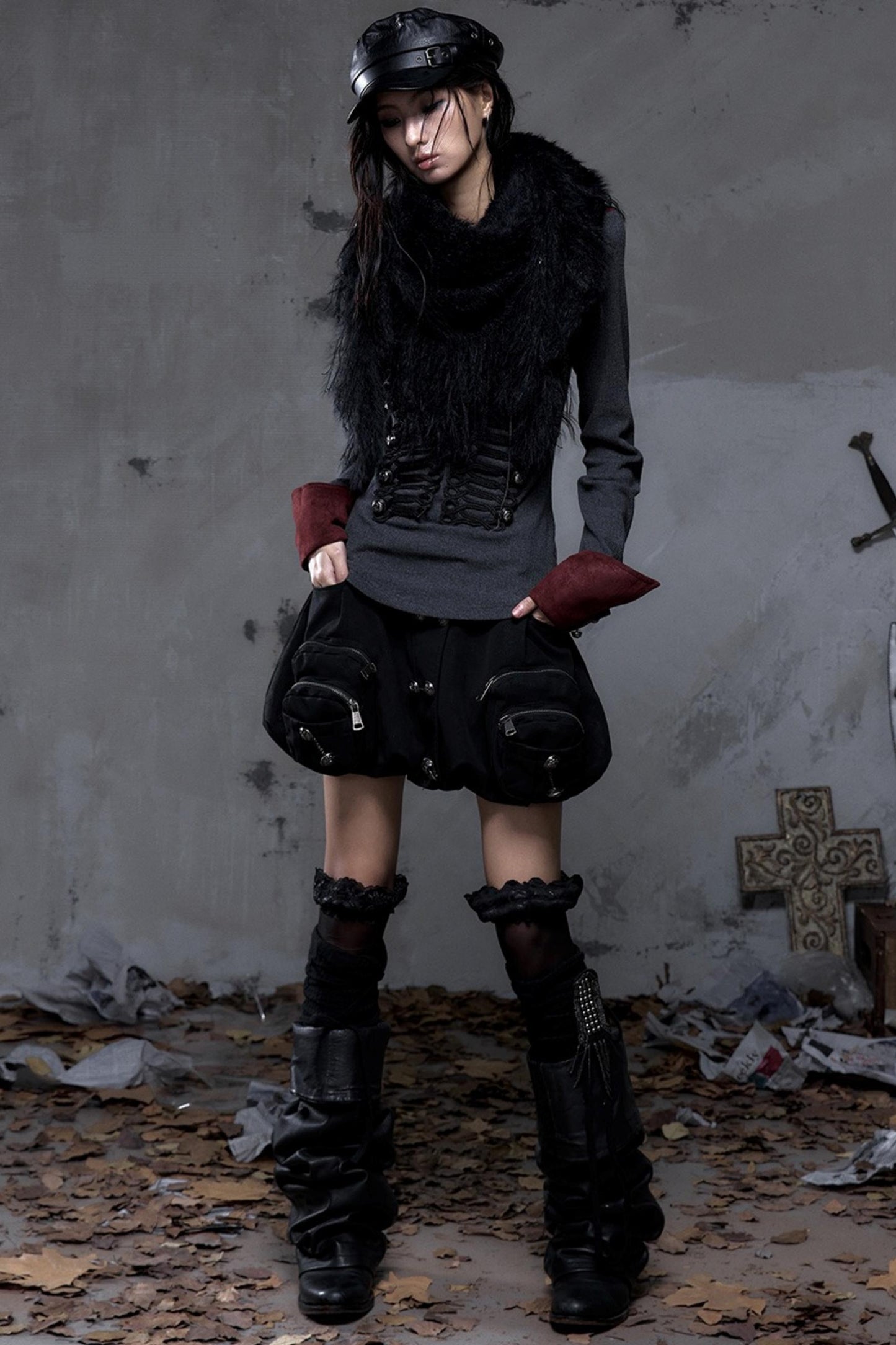 Court Street Leather Skirt