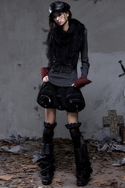 Court Street Leather Skirt