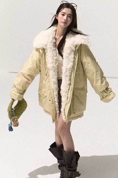 V-Neck Lace Knit Sweater