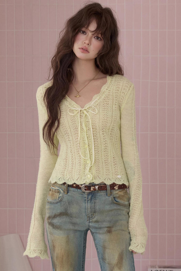 Sweet Lace Knitted Sweater