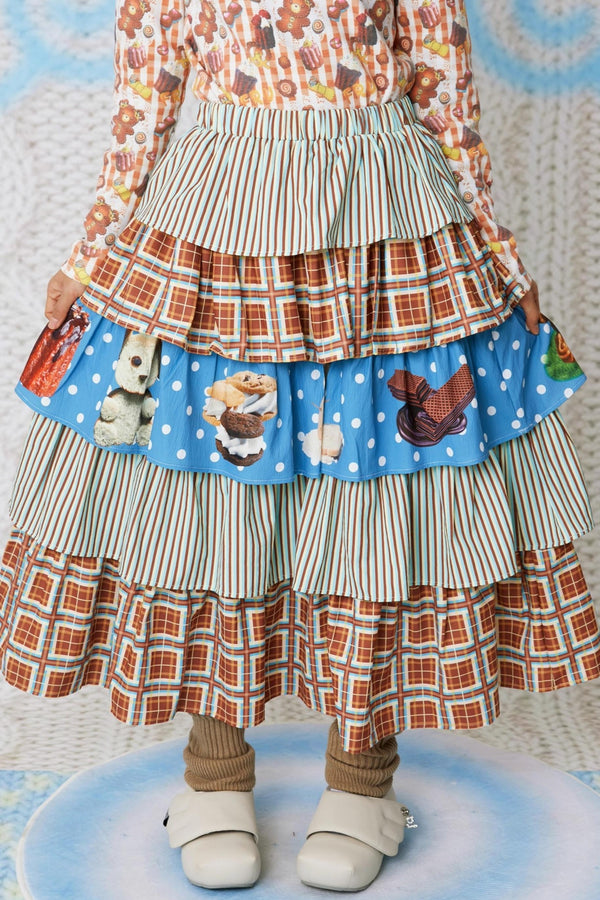 Chocolate Cake Print Skirt