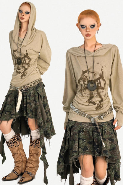 Autumn Hooded T-Shirt