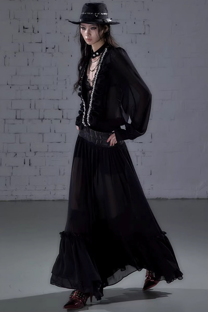 Modernes Palast-Chiffonkleid