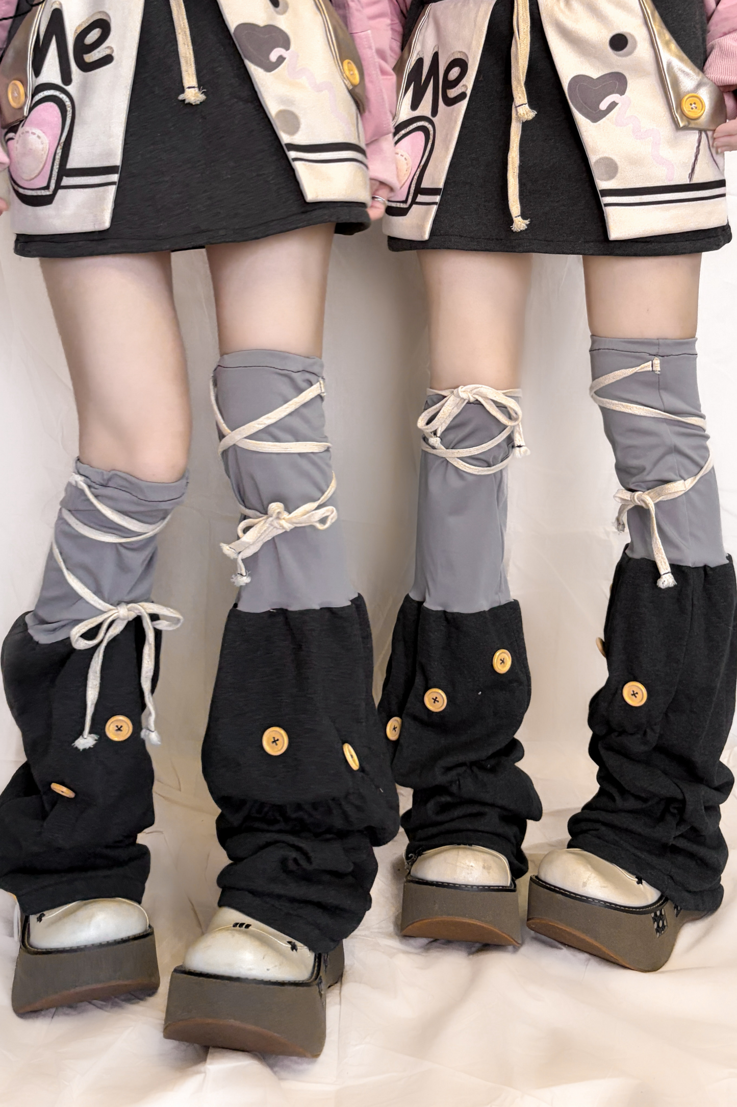 Patchwork High-Leg Leg Warmers