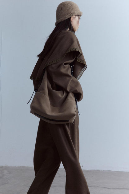 Moss Green Fishbone Wool Top