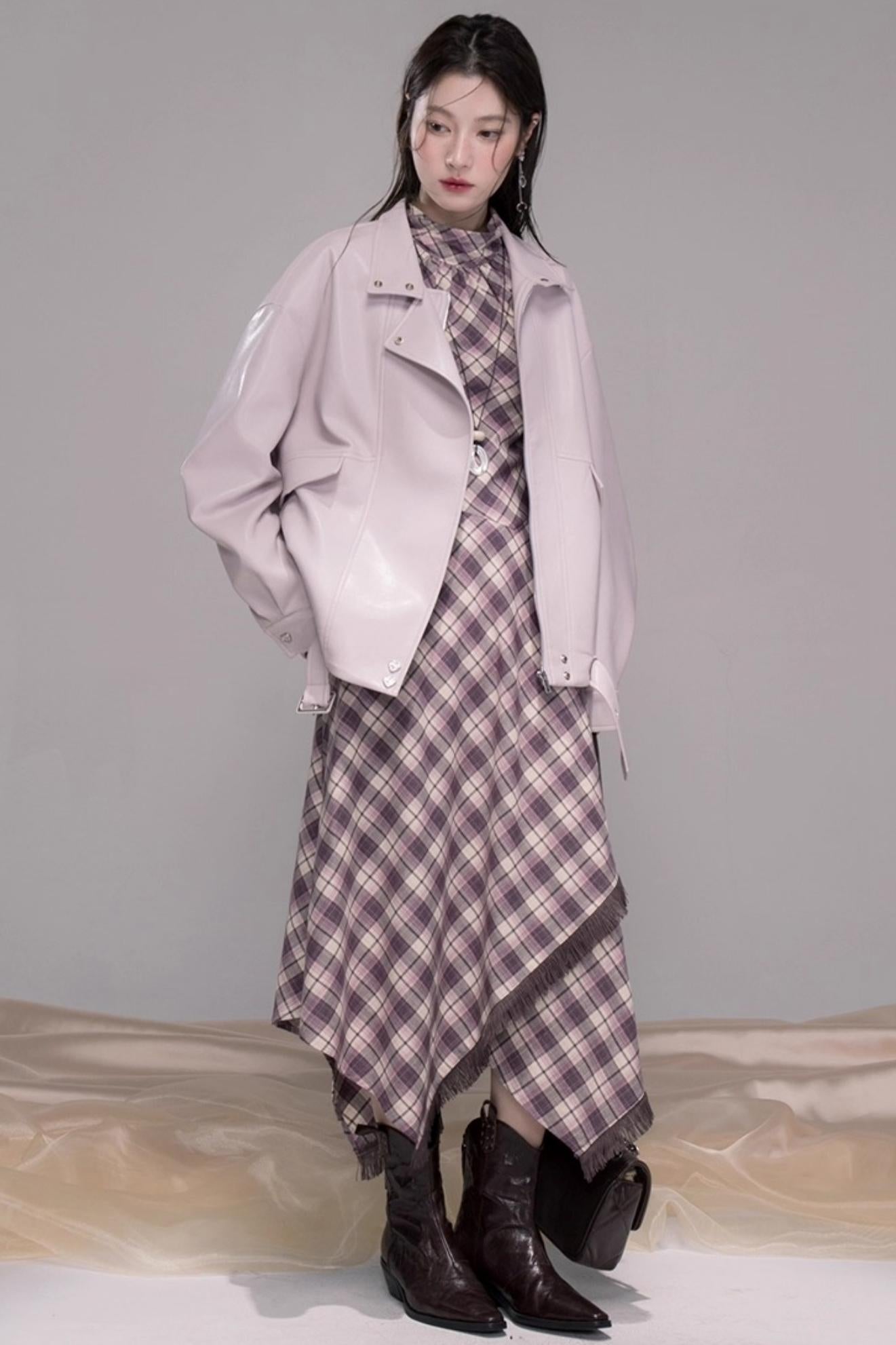 Rio Mist Purple Leather Jacket