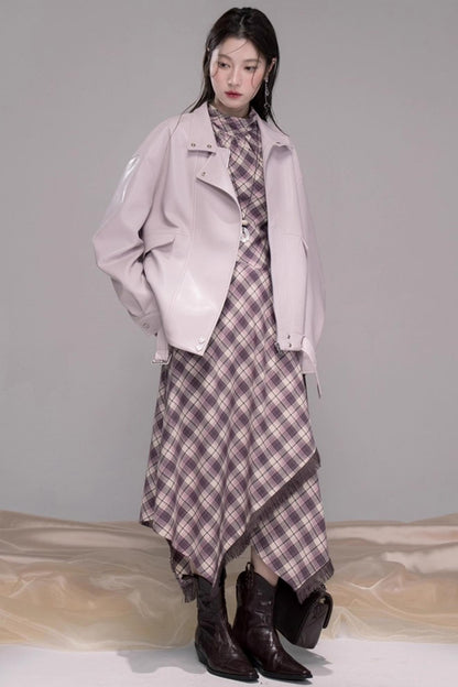 Rio Mist Purple Leather Jacket