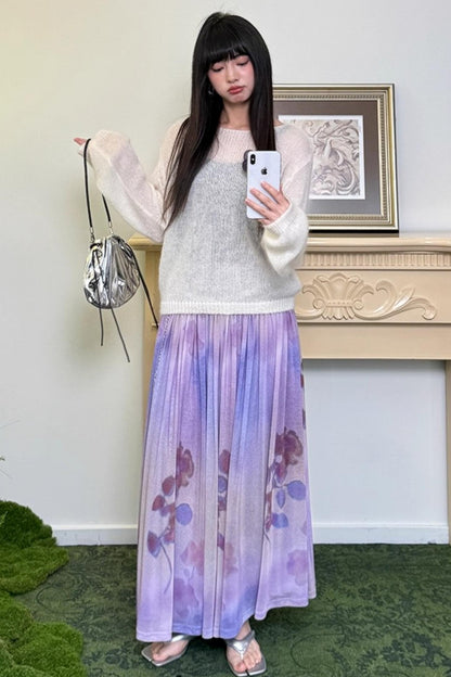 Absinthe Peach Mohair Sweater Top