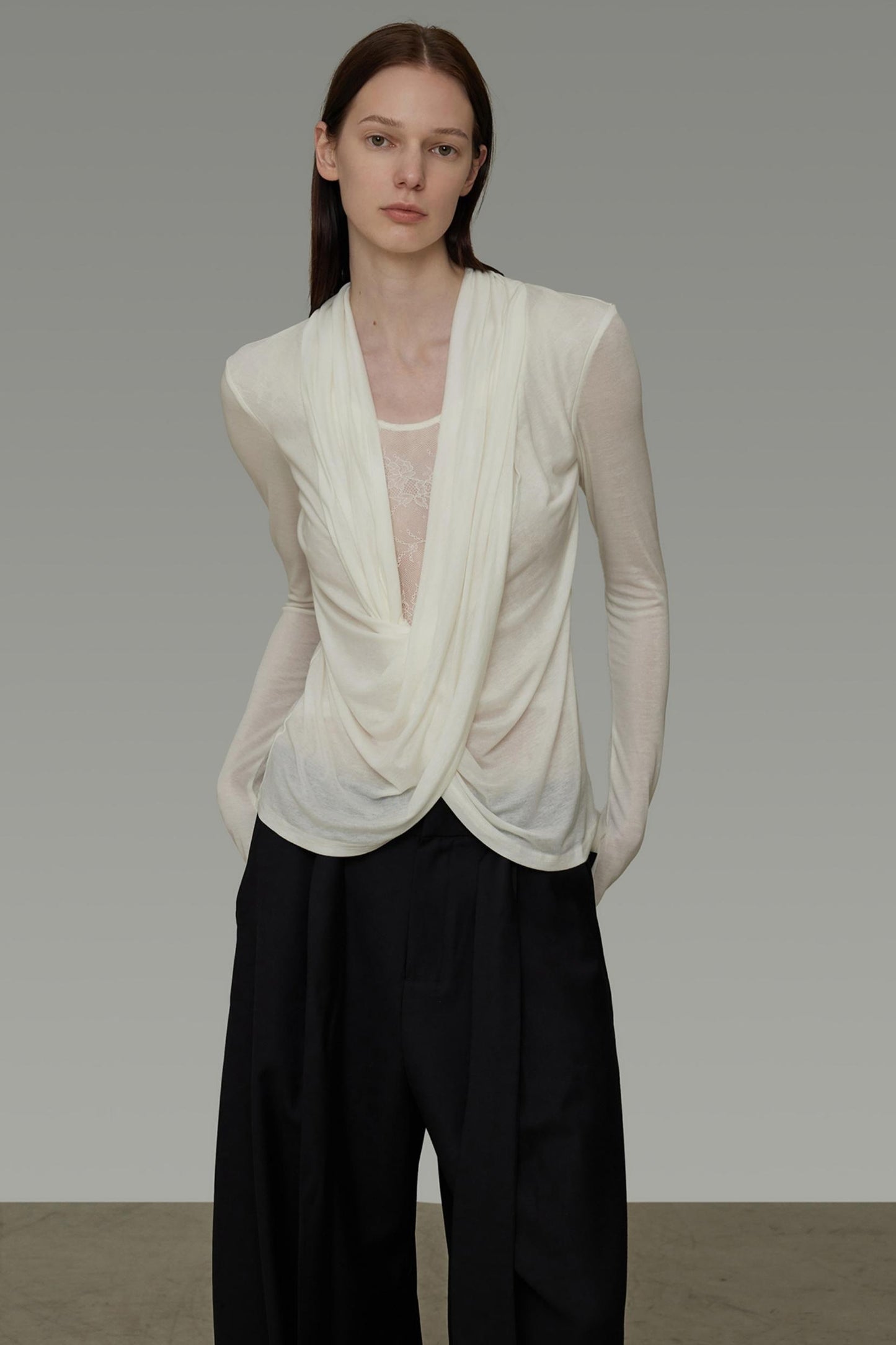 Elegant Cross Neckline Knitwear