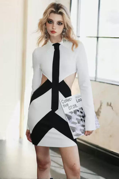 Urban Tie-Front Bodycon Dress