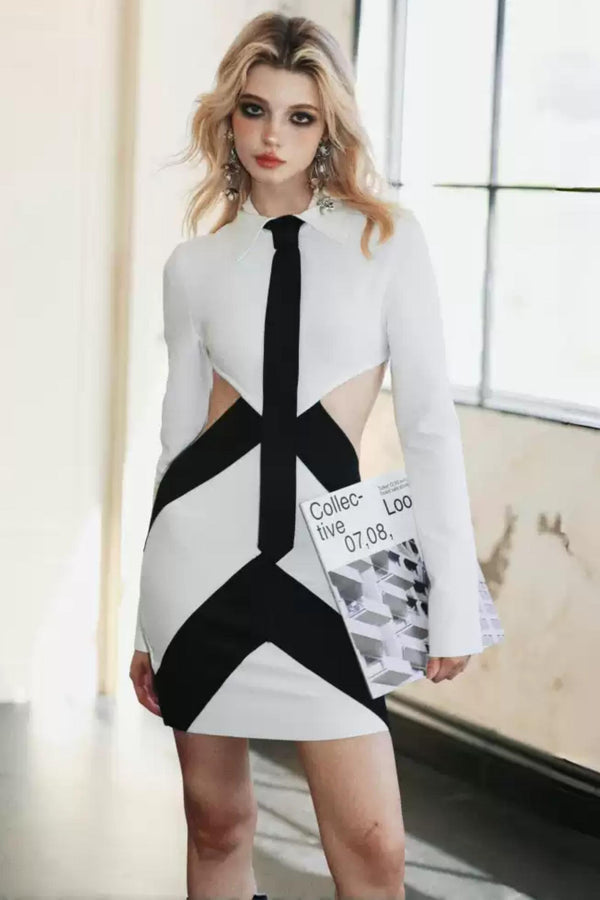 Urban Tie-Front Bodycon Dress