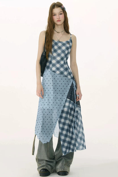 Mist Blue Polka Dot Dress