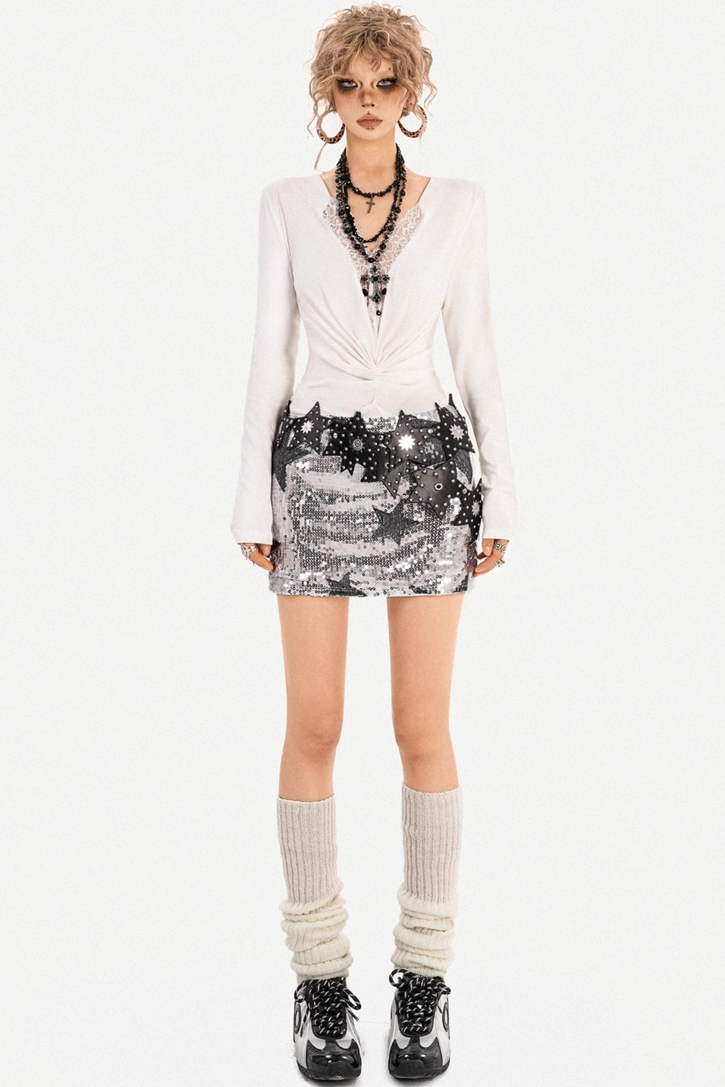 Retro Lace V-Neck Top