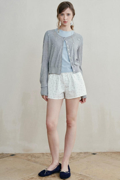 Heartbeat Beaded Knit Cardigan