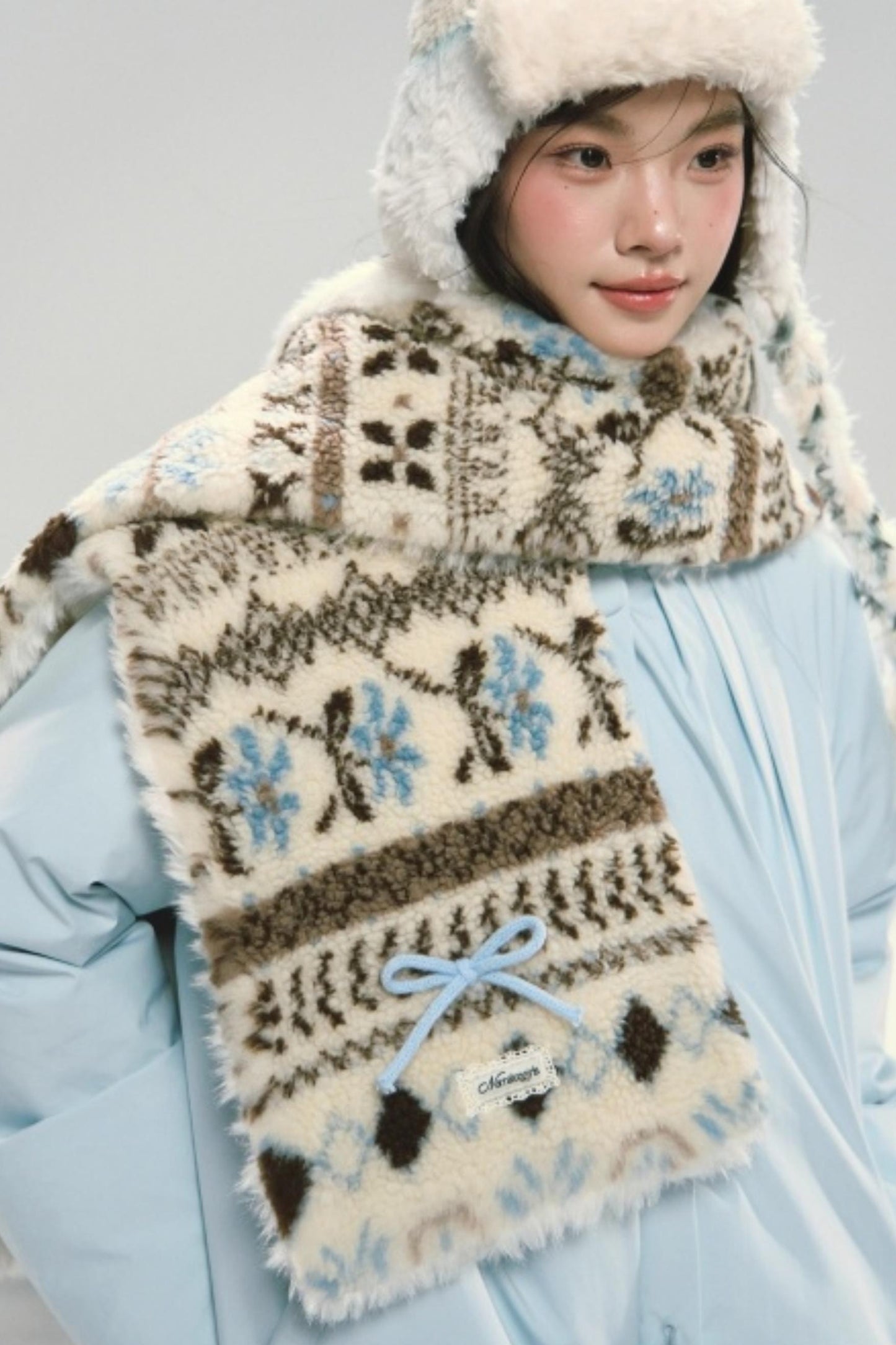 Fair Isle Plush Shawl