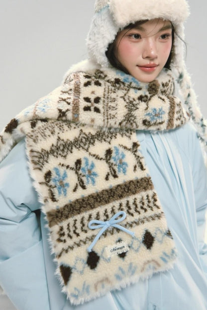 Fair Isle Plush Shawl