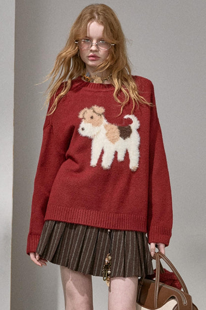 Plush Puppy Jacquard Puppy Top