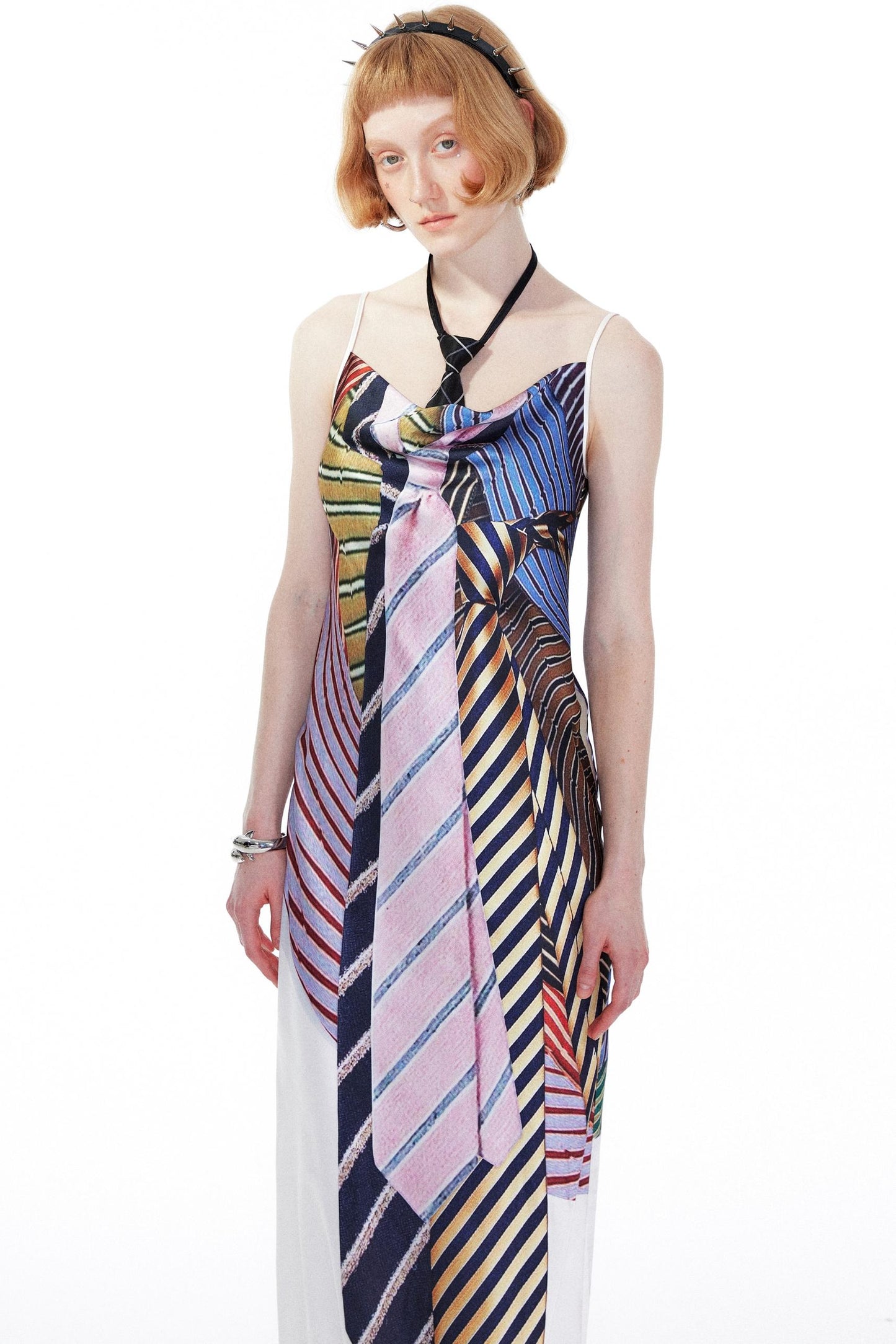 Printed Halter Swing Dress