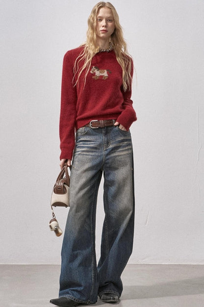 Seamless Vintage Distressed Jeans