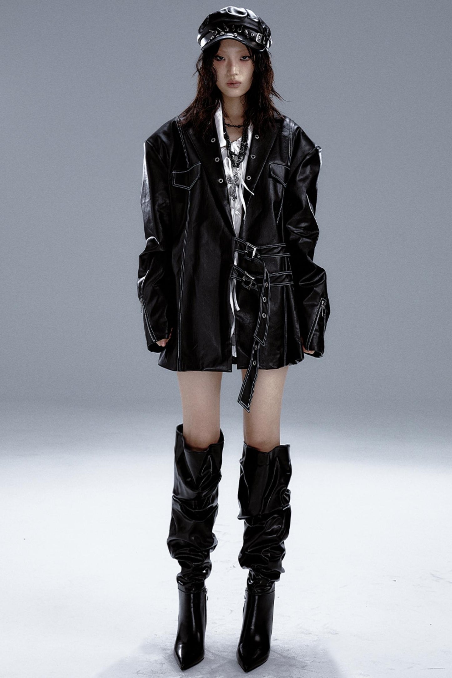 Dark Punk Leather Jacket