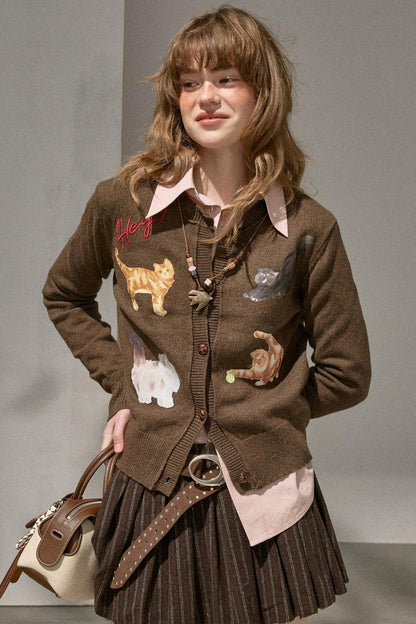Sweet Kitten Knit Cardigan