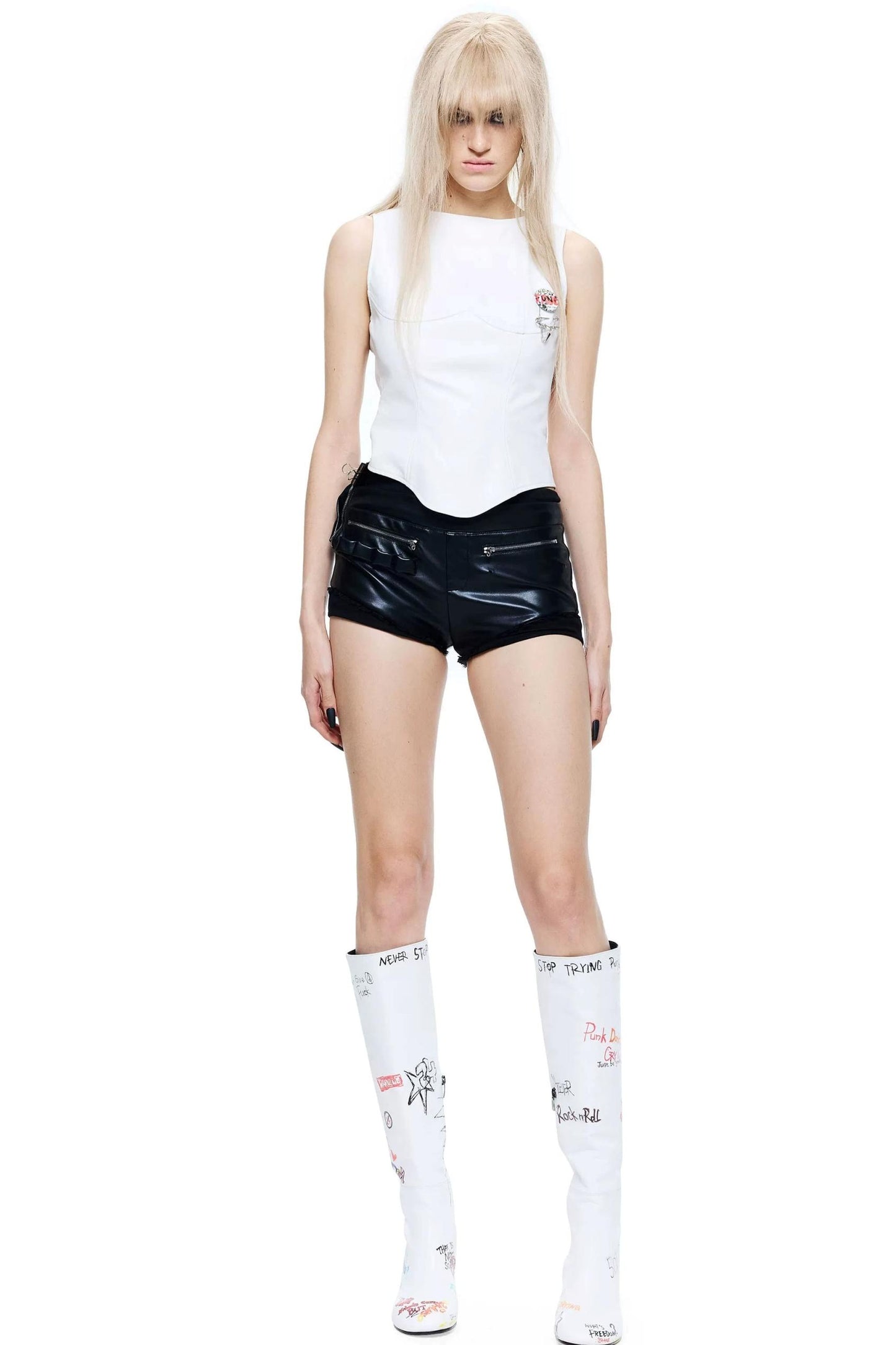 Punk Grunge Remake Camisole Top