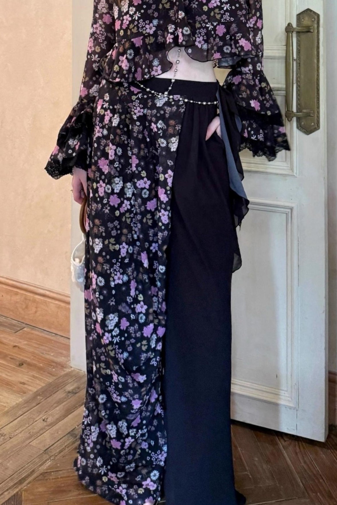 Dark Night Floral Shirt Set-Up