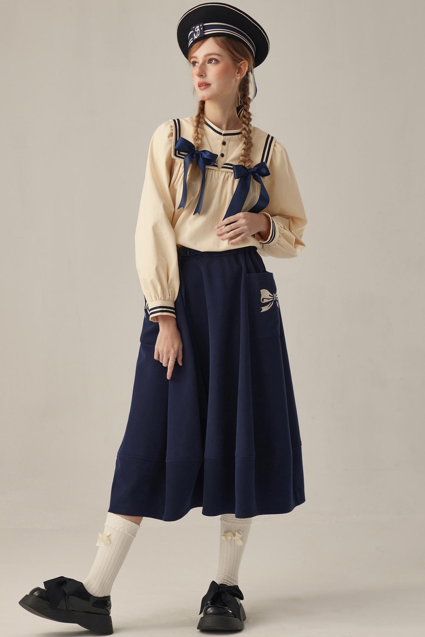 Elegant Floral Midi Skirt