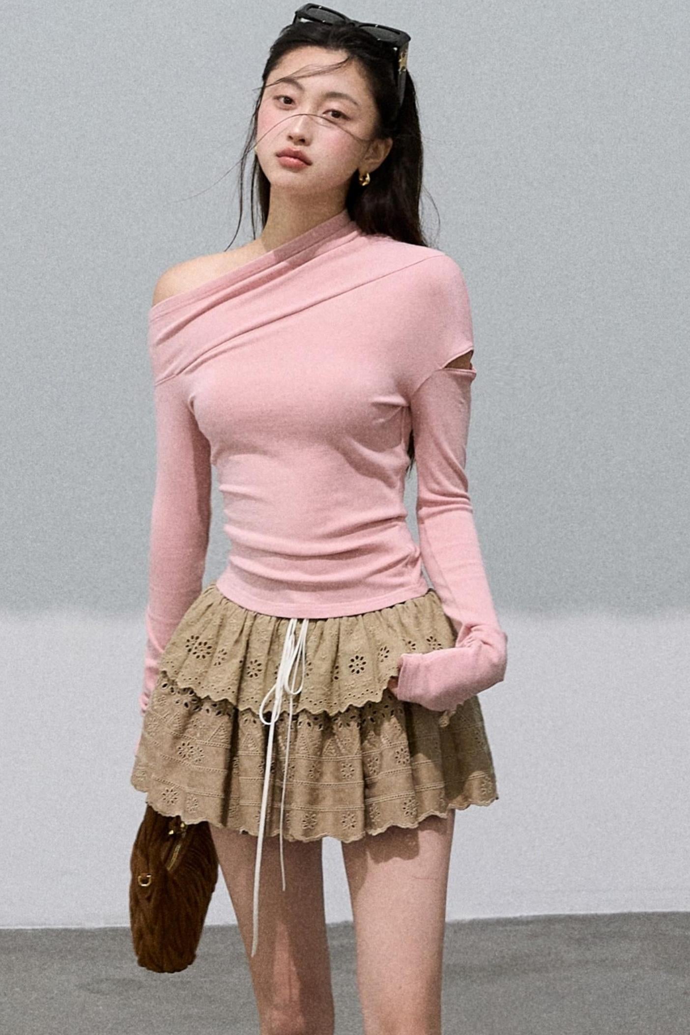 Slim Waist Wool Knit Base Layer Top