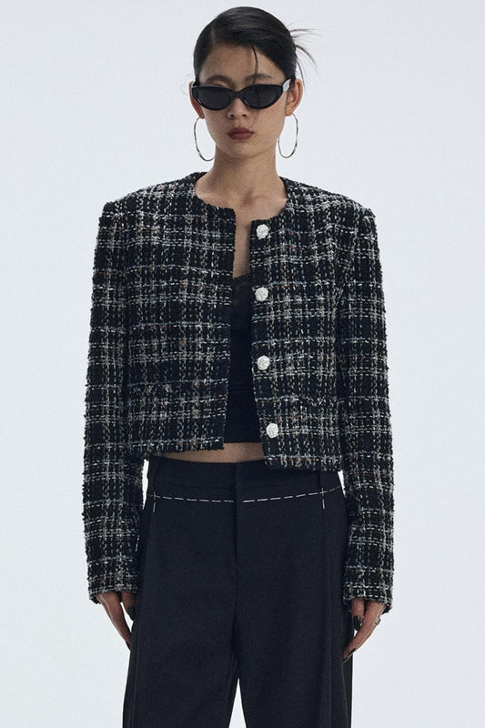 Plaid Tweed Jacket