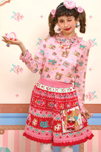 Fair Isle Knitted Lace Skirt
