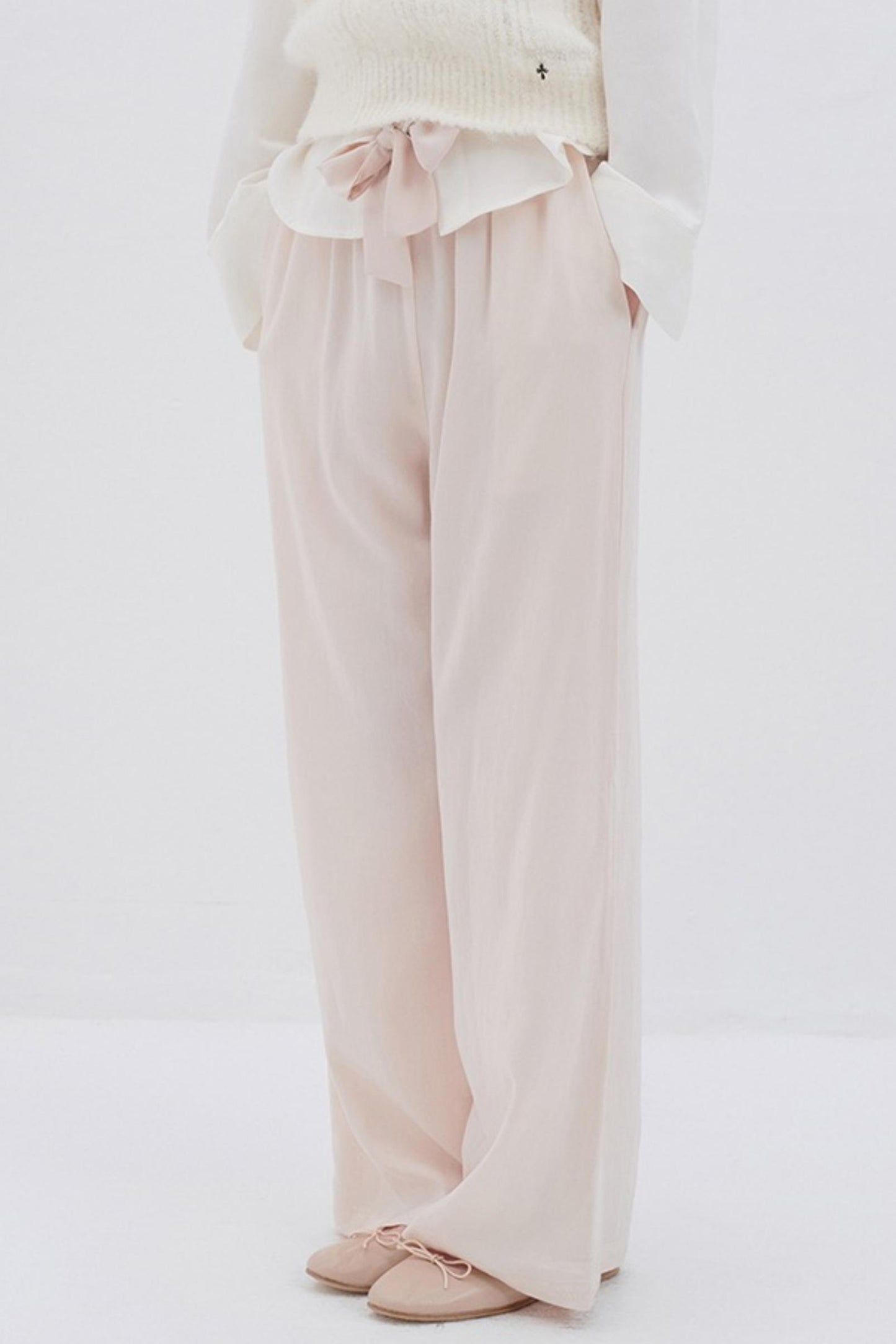 Lyocell Wool Drawstring Slacks