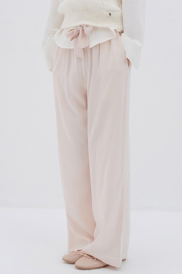 Lyocell Wool Drawstring Slacks