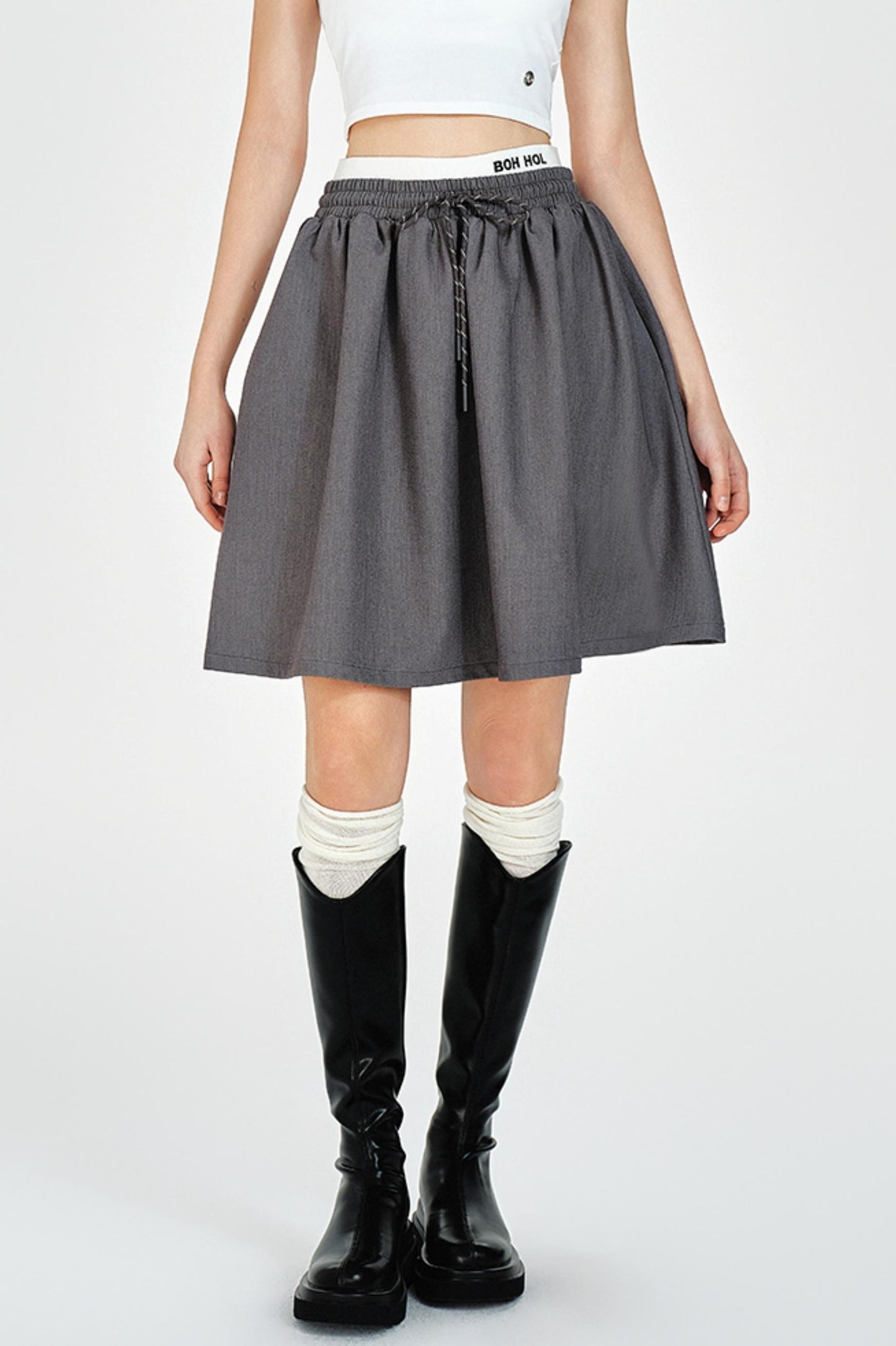 Color Collision Suit Skirt