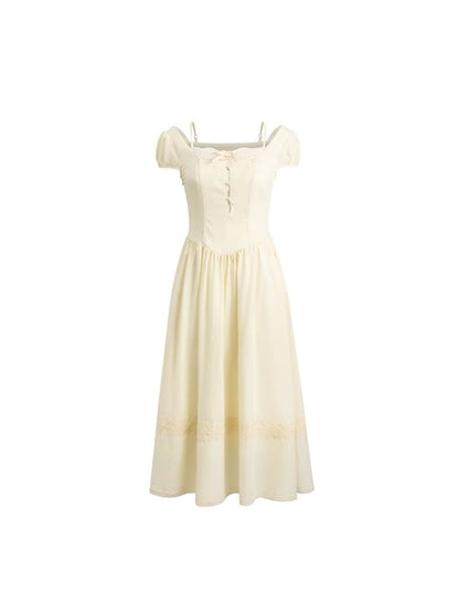 Square Neck Tea Break Dress