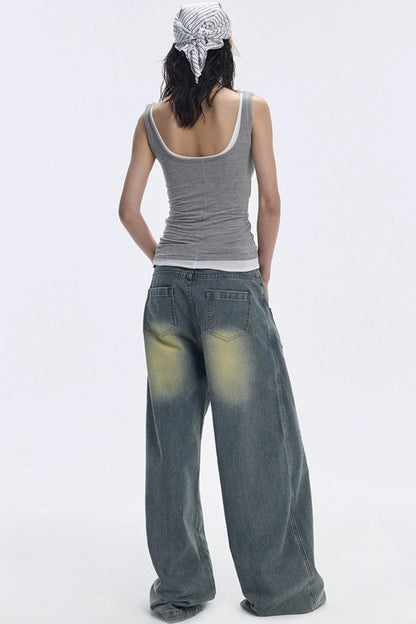 Vintage Blue Wide-Leg Jeans
