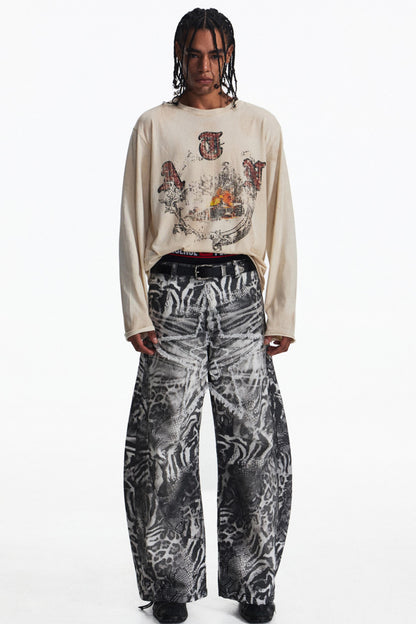 Vintage Distressed Long Sleeve T-Shirt