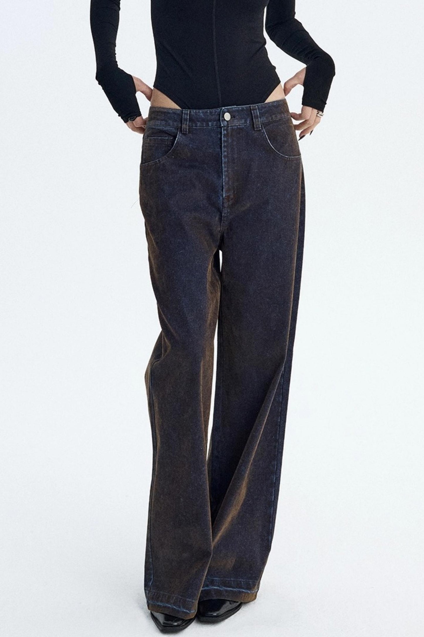 Distressed Velvet Winter Pants