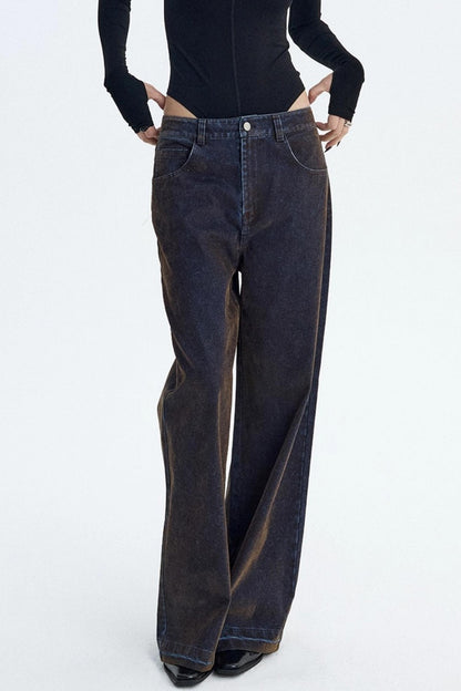 Distressed Velvet Winter Pants