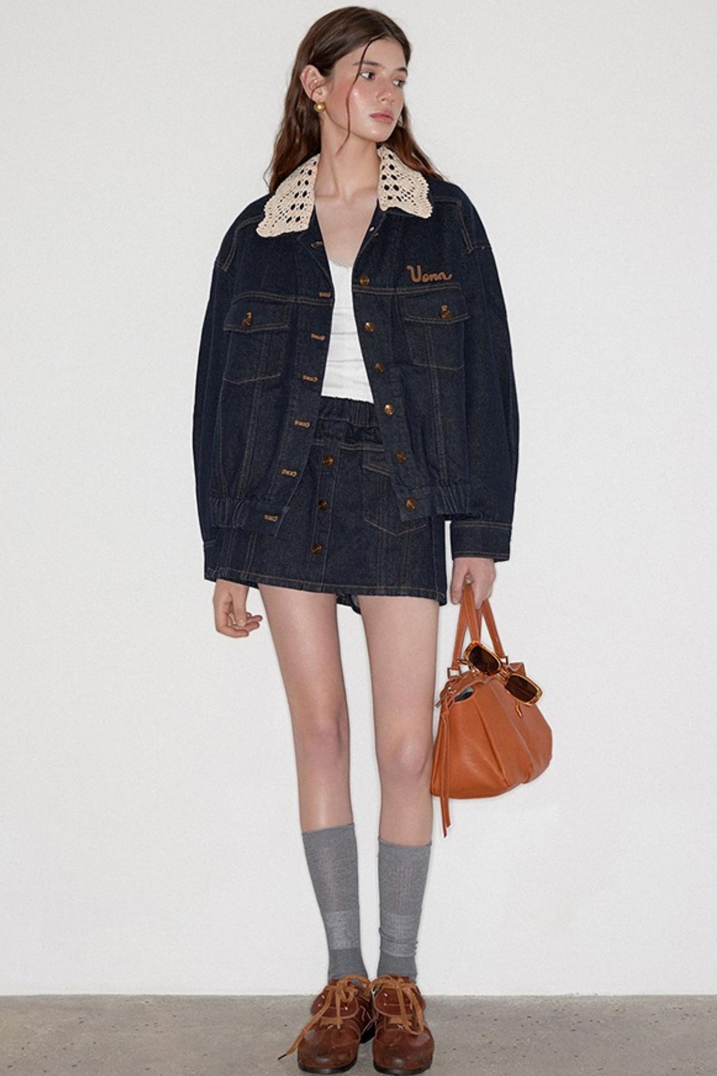 Blue Detachable Denim Jacket Set-Up