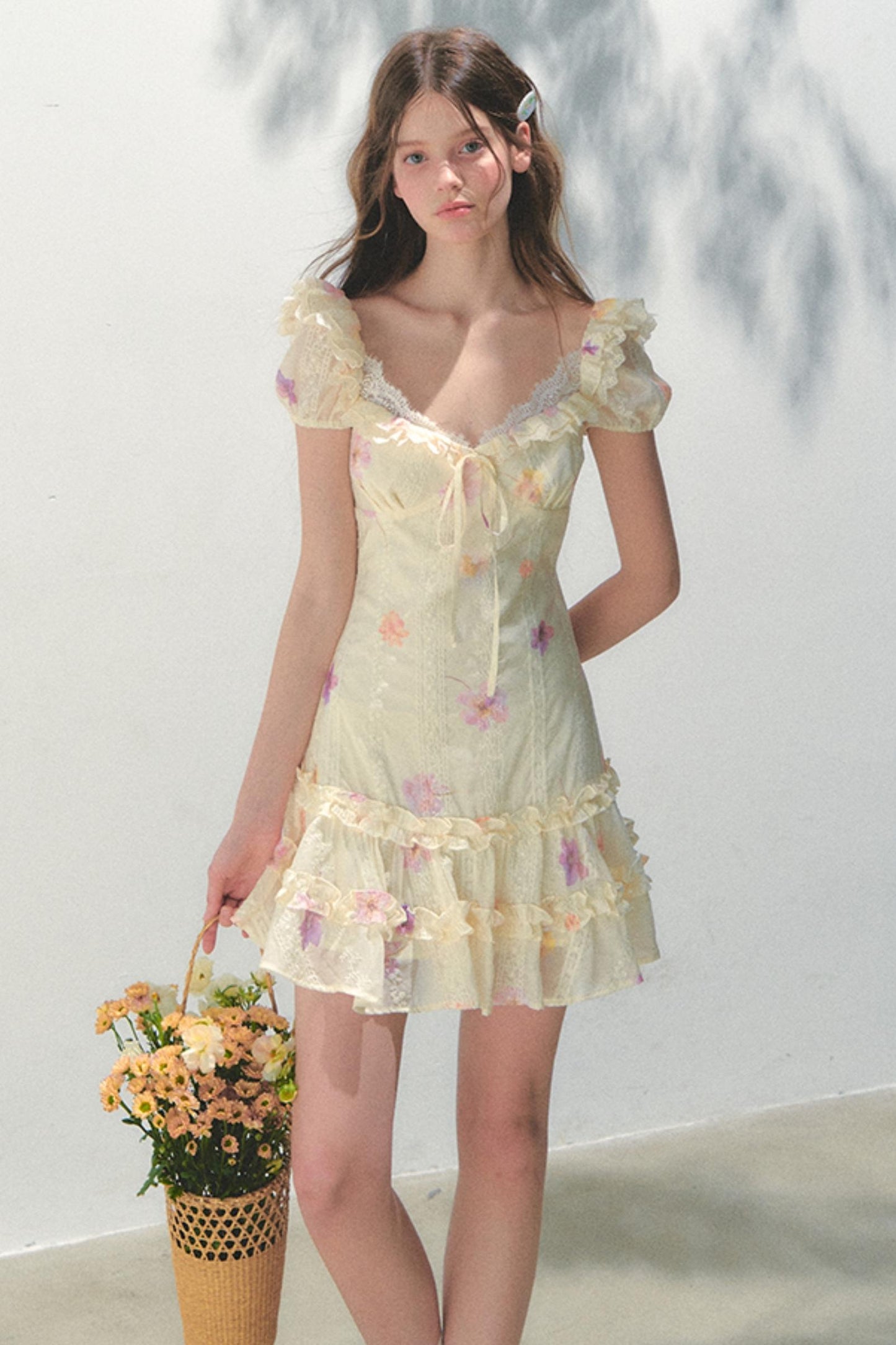 French Embroidered Sleeve Dress